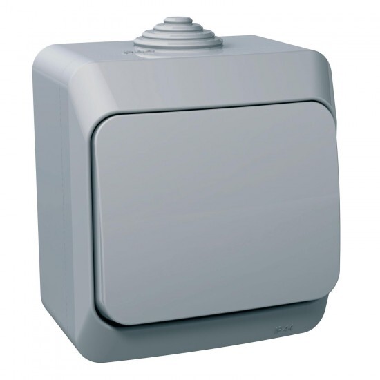 Surface mounted  intermediate switch  - Gray  Schneider Electric