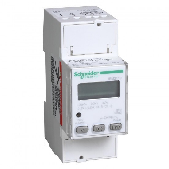 1-phase kWh meter with impulse / 1F 2T  Schneider Electric