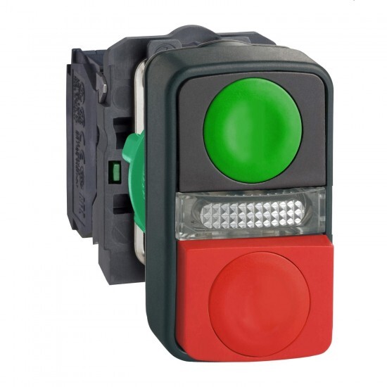 Dvojna tipka - Svetleča 24 V LED Schneider Electric Dvojna tipka - Svetleča 24 V LED Schneider Electric